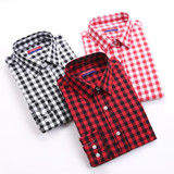 Dioufond Plaid Shirt Women Blouses Cotton Shirts Long Sleeve Blouse Blusas Femininas Women Tops And Blouses 2018 New Fashion 5XL