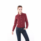 Dioufond Plaid Shirt Women Blouses Cotton Shirts Long Sleeve Blouse Blusas Femininas Women Tops And Blouses 2018 New Fashion 5XL