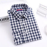 Dioufond New Women's Plaid Blouse Cotton Women Long Sleeve Tops Ladies Red Plaid Shirt Female Plaid Women Blouse Plus Size Shirt