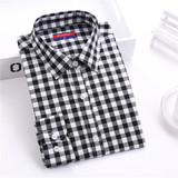 Dioufond New Women's Plaid Blouse Cotton Women Long Sleeve Tops Ladies Red Plaid Shirt Female Plaid Women Blouse Plus Size Shirt
