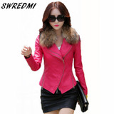 2017 Spring And Autumn Real Fur Women's Leather Jacket Slim Motorcycle Outerwear Coats Female Short Leather Coat Fashion Suede