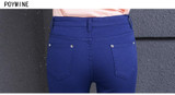 2017 spring and autumn new Fashion casual female women girls tight Elastic plus size Multicolor soft jeans clothing clothes