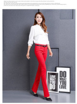 2017 spring and autumn new Fashion casual female women girls tight Elastic plus size Multicolor soft jeans clothing clothes