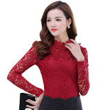 2017 Spring Autumn Women Tops Fashion Lace Blouse Long Sleeve Slim Body Floral Shirt Elegant Plus Size Lace Top blusas femininas 2017 Spring Autumn Women Tops Fashion Lace Blouse Long Sleeve Slim Body Floral Shirt Elegant Plus Size Lace Top blusas femininas