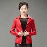 2017 Spring Autumn Women Plus Size PU Leather Jacket Slim Sheepskin Leather Coat Women PU Leather Coat Outerwear High Quality