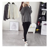 2017 Spring Autumn Winter New O-Neck Long Sleeve Solid Color Knitted Warm Sweater Female Pullovers Loose Sweater Women's Sweater