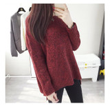 2017 Spring Autumn Winter New O-Neck Long Sleeve Solid Color Knitted Warm Sweater Female Pullovers Loose Sweater Women's Sweater 2017 Spring Autumn Winter New O-Neck Long Sleeve Solid Color Knitted Warm Sweater Female Pullovers Loose Sweater Women's Sweater