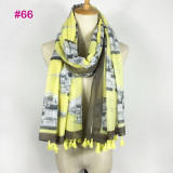 2017 Spring Autumn New Design Ethnic Style Voile Cotton Women Thin Long Shawl Scarf Woman Big Size Pashminas Wrap Hijab