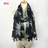2017 Spring Autumn New Design Ethnic Style Voile Cotton Women Thin Long Shawl Scarf Woman Big Size Pashminas Wrap Hijab