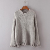 2017 Spring Autumn Long Sleeve Sweater Female Hole O Neck Loose Pullovers Women Fashion Solid Color Knitted Sweater 4 colors 2017 Spring Autumn Long Sleeve Sweater Female Hole O Neck Loose Pullovers Women Fashion Solid Color Knitted Sweater 4 colors