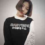 2017 Spring Autumn Japanese Bad Girl Printed Sweatshirts Cashmere Thickened Casual Loose Hoodies Women Harajuku Fashion Shirt