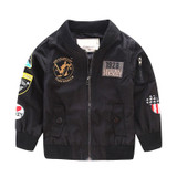 2017 Spring Autumn Jackets for Boy Coat Bomber Jacket Army Green Boy's Windbreaker Winter Jacket Kids Children Jacket