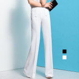 2017 spring autumn Fashion casual brand plus size high waist female women girls Flares Wide leg pants trousers clothing clothes