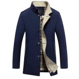 Free Shipping 2017 Men's Trench Coat Autumn Mens Jackets And Coats Slim Coat Stylish British Style Man Trench Single Breasted