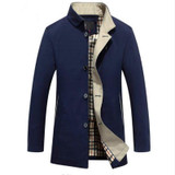 Free Shipping 2017 Men's Trench Coat Autumn Mens Jackets And Coats Slim Coat Stylish British Style Man Trench Single Breasted