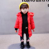 Warm Winter Baby Girls Parkas Outerwear Hooded Cotton-Padded Thicken Coat Outerwear Parkas Snow Wear