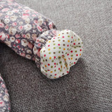 Warm Winter Baby Girls Parkas Floral Lovely Hooded Cotton Thicken Jackets Coat Outerwear Snow Wear Casaco+bag