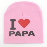 Warm Winter Autumn Newborn Crochet Baby Hat Girl Boy Cap Children Beanie Infant Cotton knitted toddlers I love papa mama print