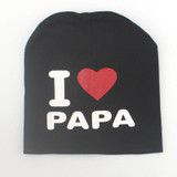Warm Winter Autumn Newborn Crochet Baby Hat Girl Boy Cap Children Beanie Infant Cotton knitted toddlers I love papa mama print