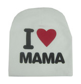 Warm Winter Autumn Newborn Crochet Baby Hat Girl Boy Cap Children Beanie Infant Cotton knitted toddlers I love papa mama print