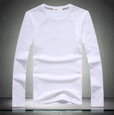 Free shipping 2017 Brand clothing Blank T-shirts long sleeved casual T-shirt 100% cotton men t shirts