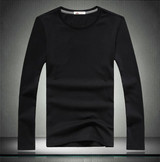 Free shipping 2017 Brand clothing Blank T-shirts long sleeved casual T-shirt 100% cotton men t shirts