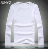 Free shipping 2017 Brand clothing Blank T-shirts long sleeved casual T-shirt 100% cotton men t shirts