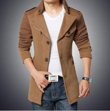 Free Shipping 2017 Autumn New Design Woolen Trench Coat Men Fashion Slim Fit Outerwear Mens Coat Warm Winter Overcoat