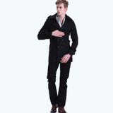 free shipping 2017 Autumn  Trench Men Double Breasted Trench Men's Outerwear Casual Coat Men's Jackets 59