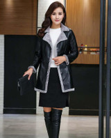 Free Shipping 2016 Winter Jacket Women's Fashion Fur Coat Large Size Ladies Fur Coat Female Long Leather Leather Coat Winter