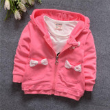 Free shipping 2016 New Spring and Autumn children cardigan jacket,baby girl hooded cardigan,kid outwear#Z1555
