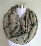 Free Shipping 2016 New Fashion White Burgundy Navy Music Note Sheet Music Piano Notes Script Print Scarves Infinity Scarf