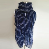 Free Shipping 2016 New Fashion White Burgundy Navy Music Note Sheet Music Piano Notes Script Print Scarves Infinity Scarf