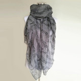 Free Shipping 2016 New Fashion White Burgundy Navy Music Note Sheet Music Piano Notes Script Print Scarves Infinity Scarf