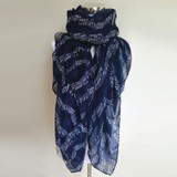 Free Shipping 2016 New Fashion White Burgundy Navy Music Note Sheet Music Piano Notes Script Print Scarves Infinity Scarf