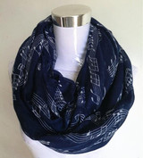Free Shipping 2016 New Fashion White Burgundy Navy Music Note Sheet Music Piano Notes Script Print Scarves Infinity Scarf