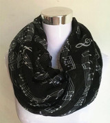 Free Shipping 2016 New Fashion White Burgundy Navy Music Note Sheet Music Piano Notes Script Print Scarves Infinity Scarf