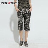 Army Camouflage Slim Shorts Feminino Pantalones Cortos Mujer High Waist Summer Women Joggers Shorts Capris Plus Size Girls