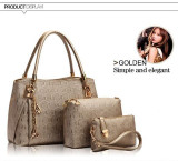 New 2016 women handbags leather handbag women messenger bags ladies brand designs bag bags Handbag+Messenger Bag+Purse 3 Sets