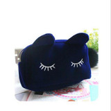 New 2016 Women Cartoon Minions Zipper Plush Makeup bag Girl Cute Cosmetic Bag travel Storage Bags Make Up Organizer