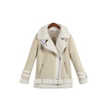 New 2016 Winter Women Shearling Coats Faux Suede Leather Jackets Coat Faux Lambs Wool Patchwork Coat Outerwear S-XXL W893