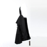 New 2016 Winter Jacket Women's Parkas Army Green Large Real Raccoon Color Fur Collar Hooded Coat Woman Outwear Top Quality