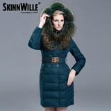 NEW 2016 Winter Jacket Women's Luxury Raccoon Fur Collar White Duck Down Coats Fashion Down Jackets Women Branded Long Parkas