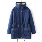 New 2016 Winter Coat Women Slim Plus Size Outwear Medium-Long Wadded Jacket Thick Hooded Cotton Wadded Warm Cotton Parkas