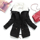 New 2016 Winter Coat Women Slim Plus Size Outwear Medium-Long Wadded Jacket Thick Hooded Cotton Wadded Warm Cotton Parkas