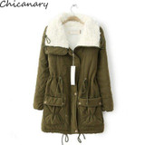 New 2016 Winter Cotton Coat Women Slim Outwear Medium-Long Wadded Jacket Thick Hooded Cotton Wadded Warm Cotton Parka Plus Size