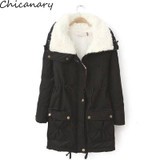 New 2016 Winter Cotton Coat Women Slim Outwear Medium-Long Wadded Jacket Thick Hooded Cotton Wadded Warm Cotton Parka Plus Size