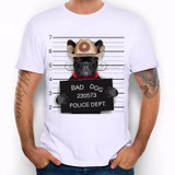 New 2016 Summer Fashion  French Bulldog Design T Shirt Men's High Quality  dog Tops Hipster Tees