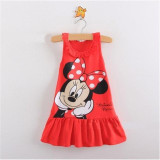 New 2016 summer children clothing girls cartoon dress sleeveless kids clothes girls princess dress size80-100