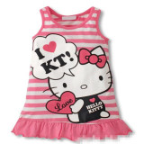 New 2016 summer children clothing girls cartoon dress sleeveless kids clothes girls princess dress size80-100
